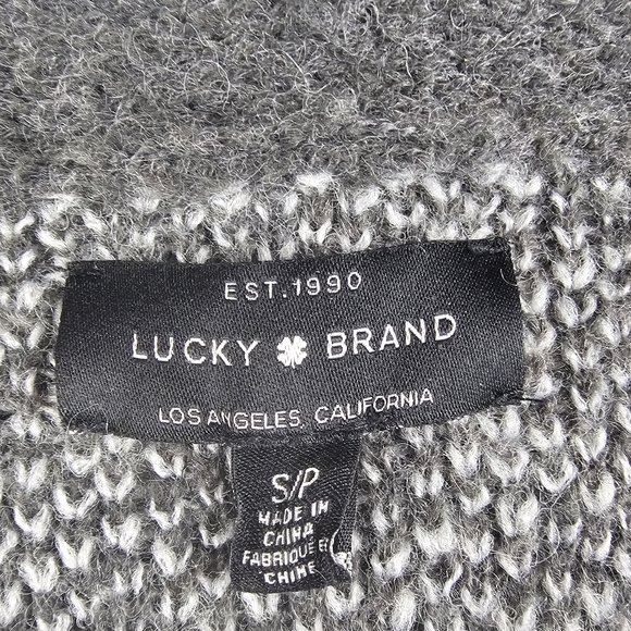 Lucky Brand Wool Blend Long Cardigan Leopard Print Women's Size Small - Picture 6 of 13